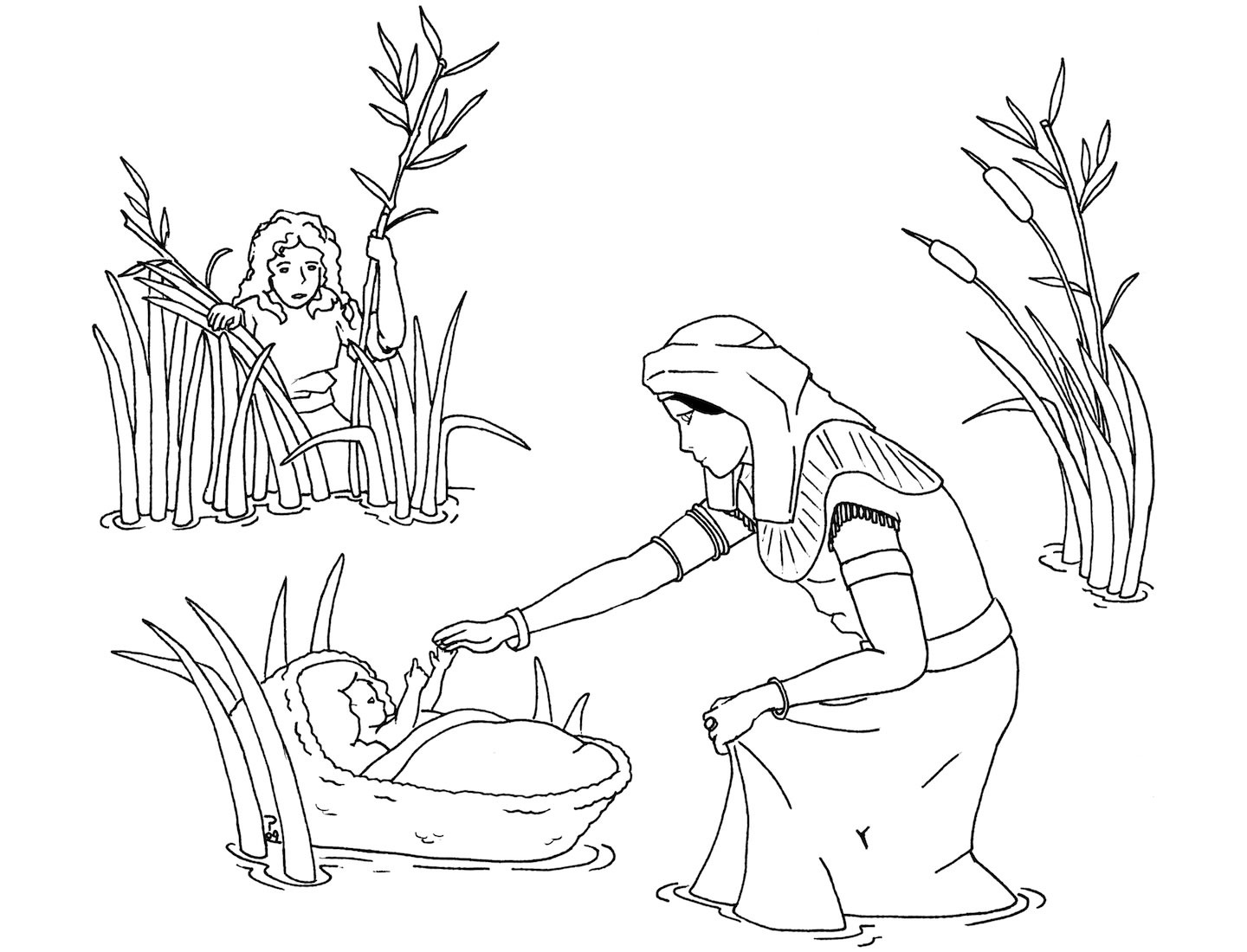 coloring pages of moses