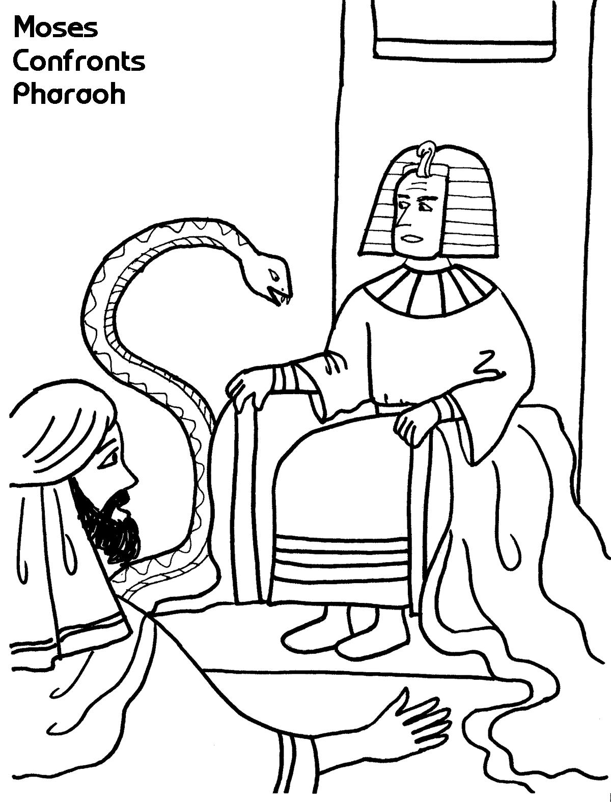 moses and pharaoh coloring pages