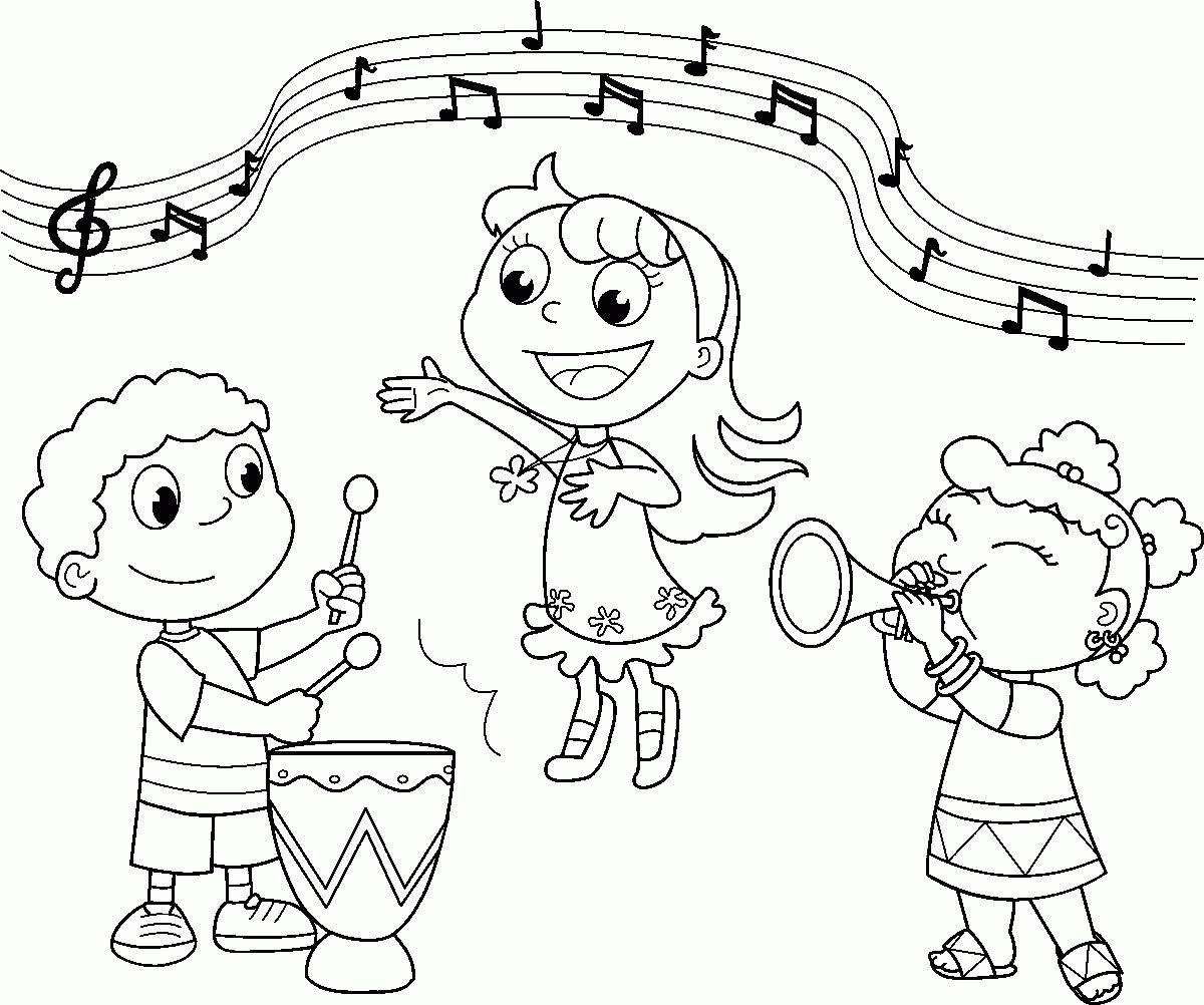 free music coloring pages