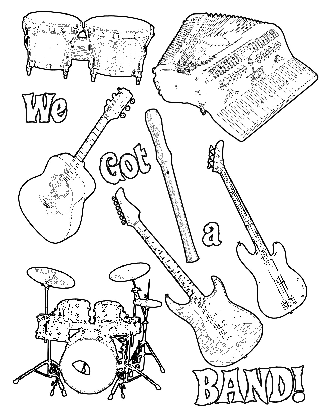 music coloring pages for kindergarten