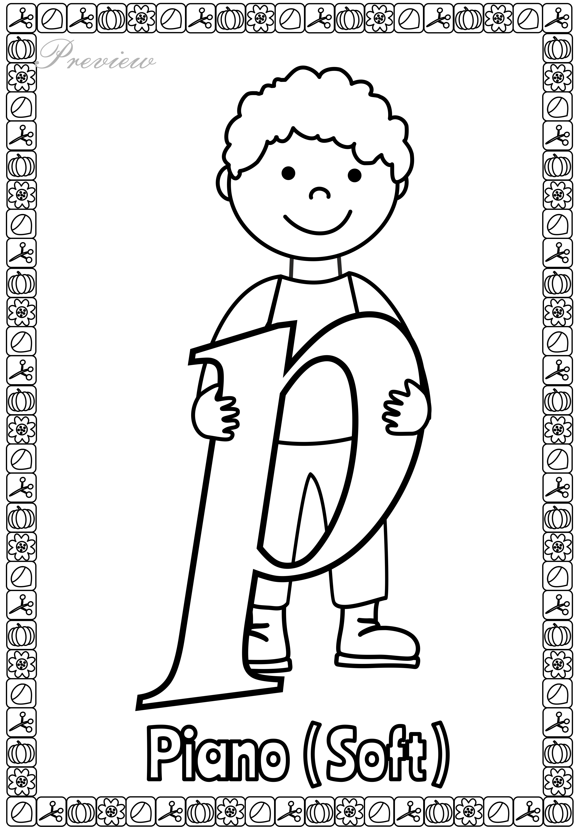 music notes coloring pages for kids