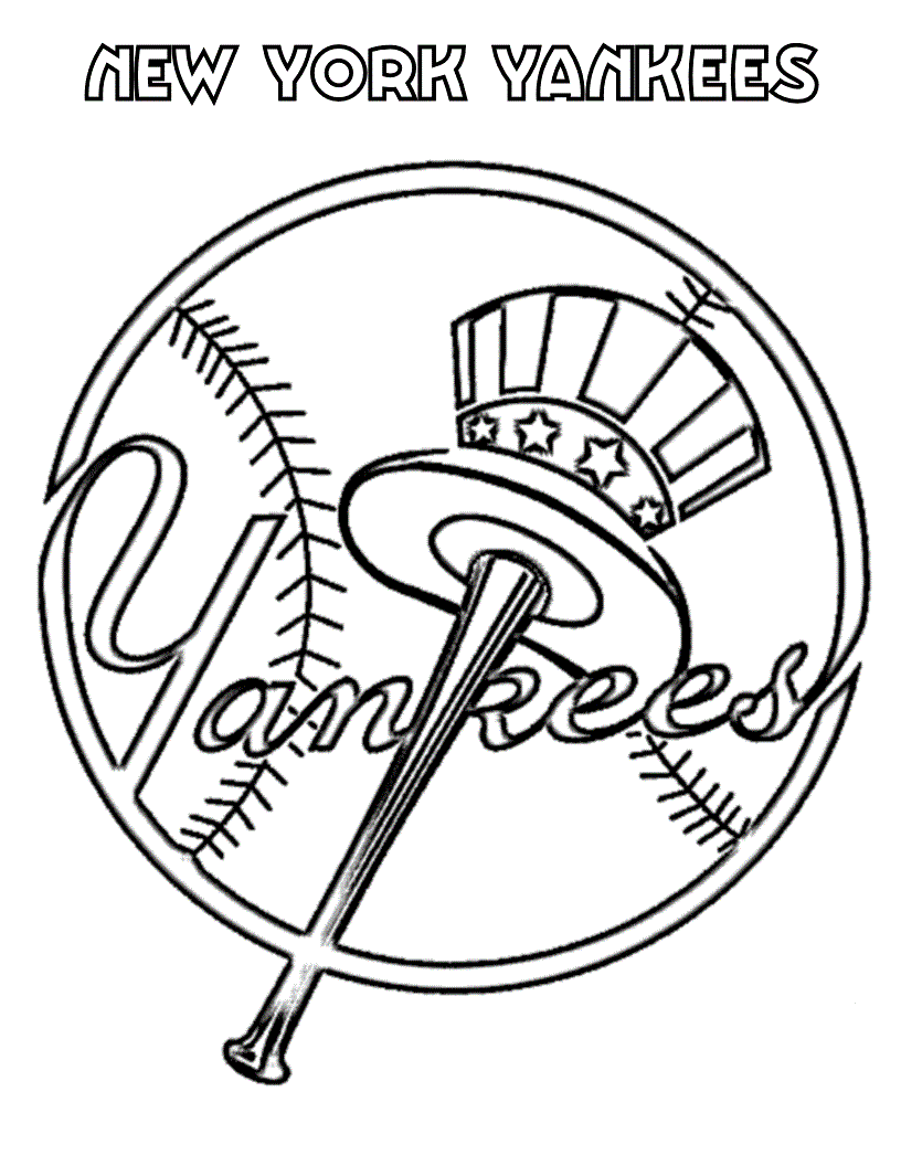 free new york yankees coloring pages