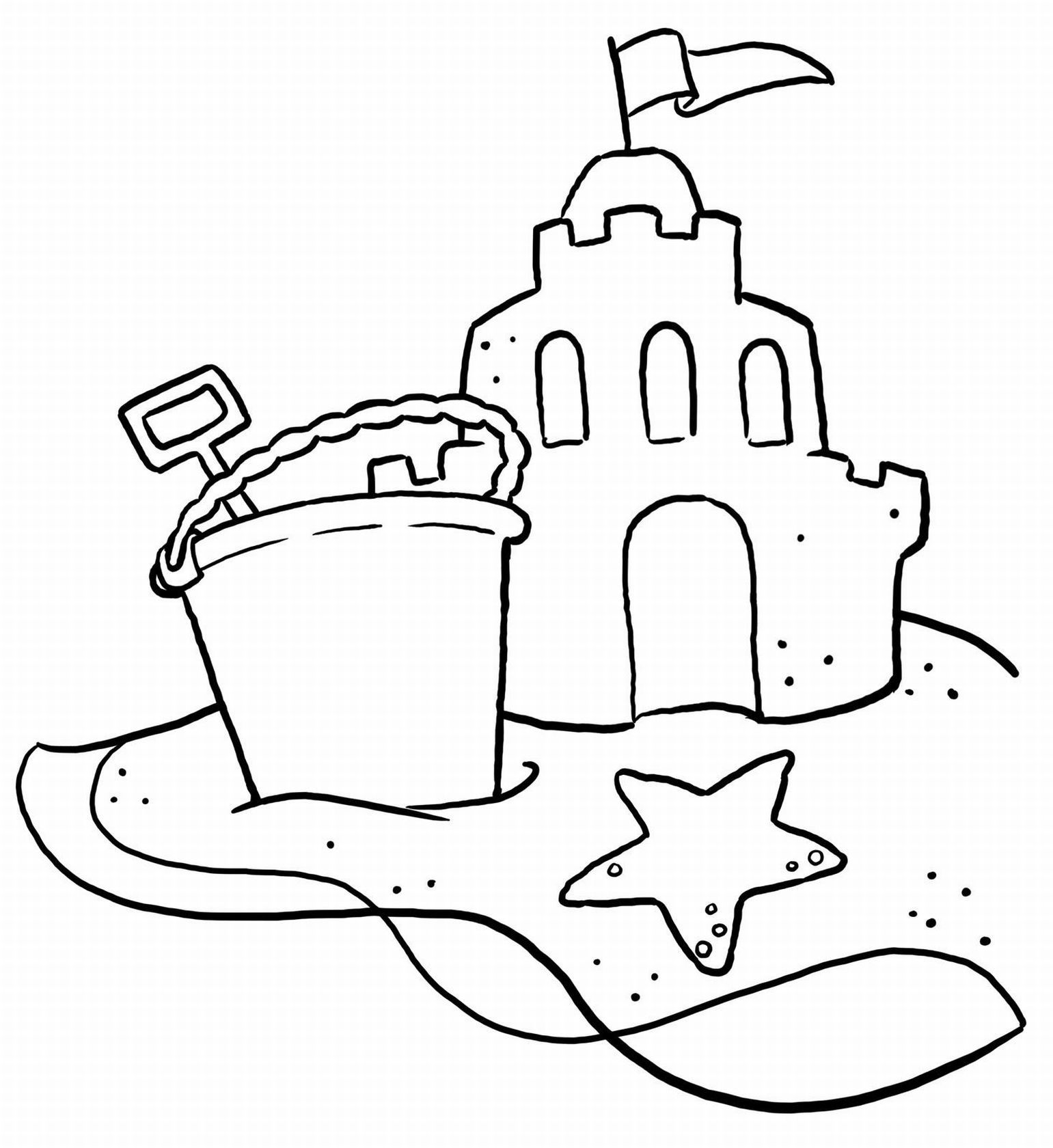 free online beach coloring pages