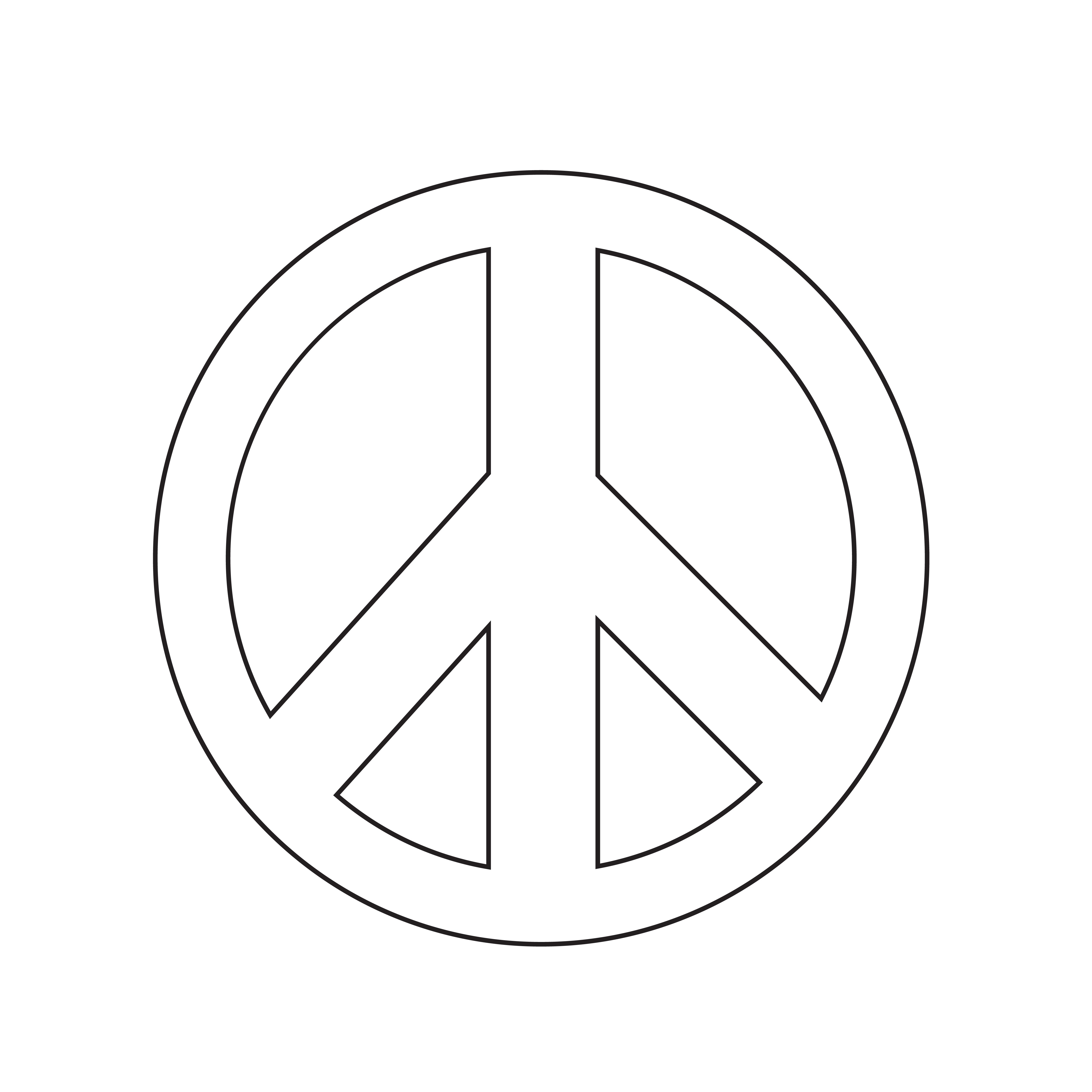 coloring pages of peace sign