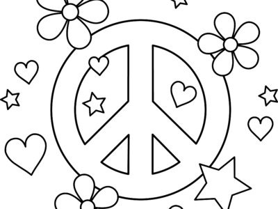 coloring pages peace sign