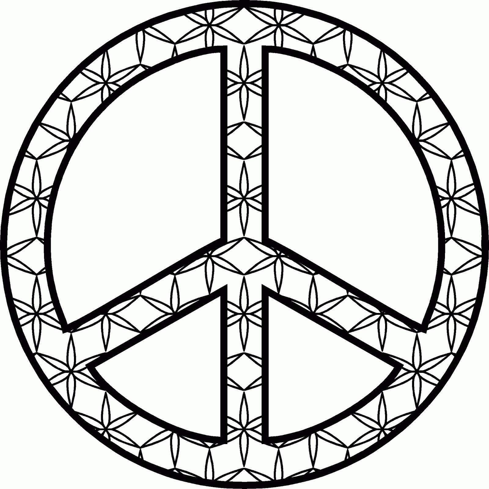 peace sign coloring pages to print