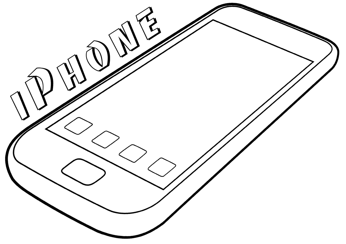 smart phone coloring pages