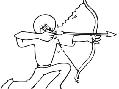 free printable archery coloring pages