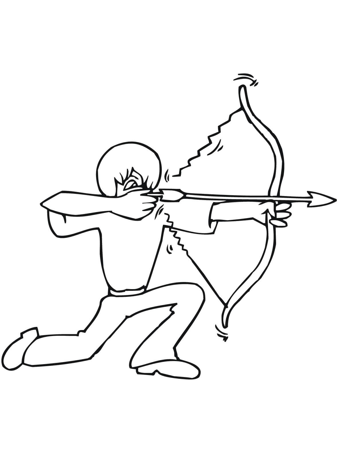 free printable archery coloring pages