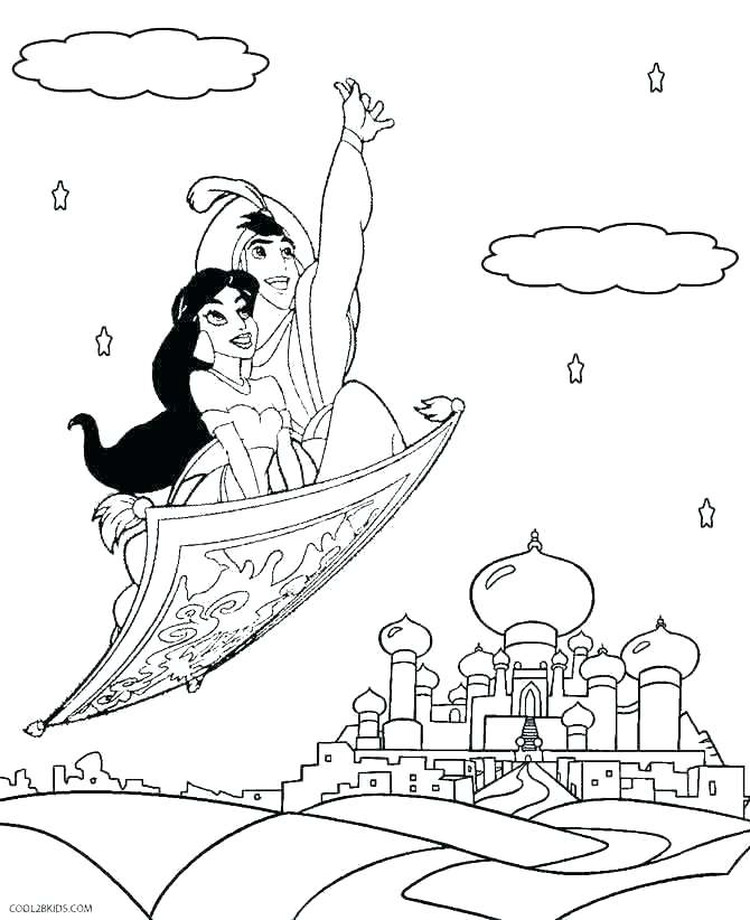 free printable aladdin coloring pages