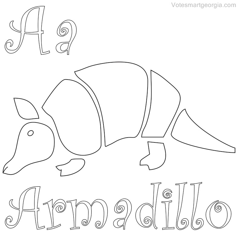 free printable armadillo coloring pages