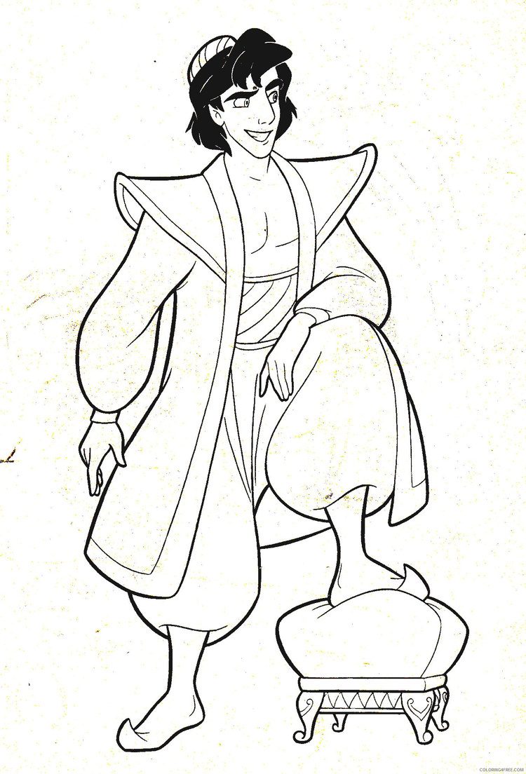 free printable coloring pages aladdin