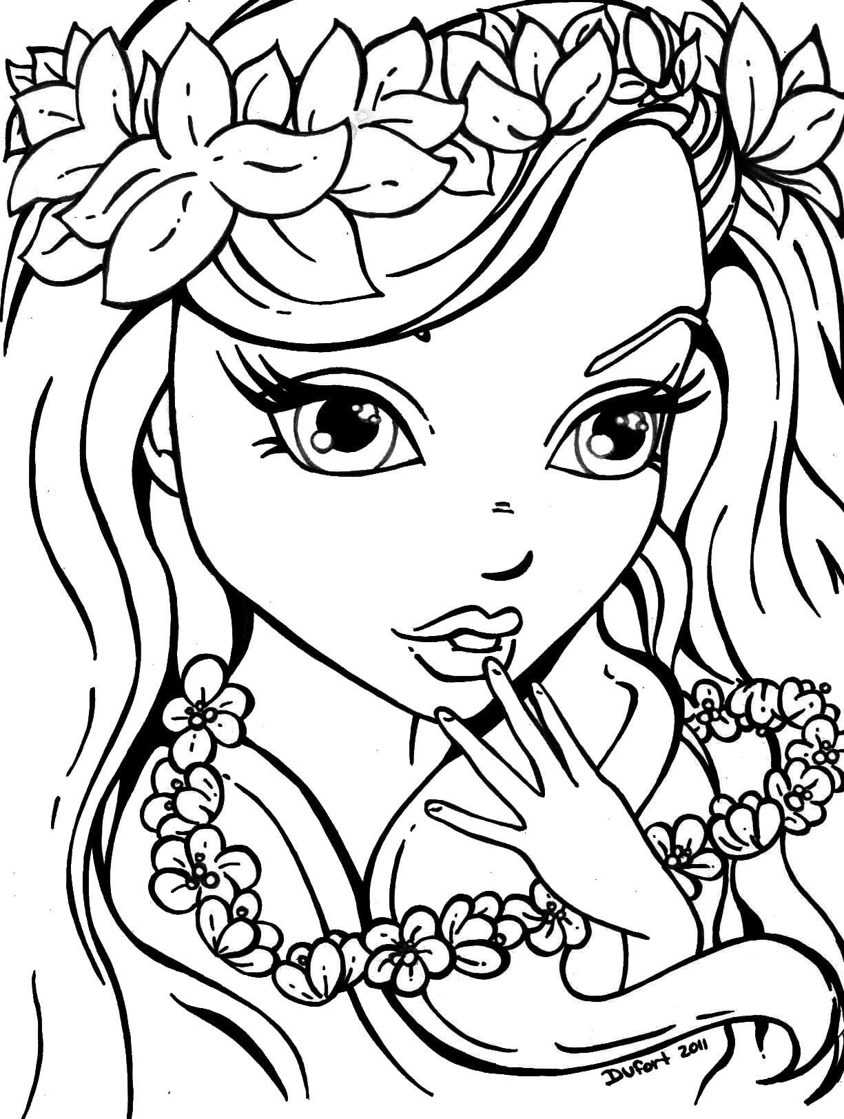 coloring pages for girls teens