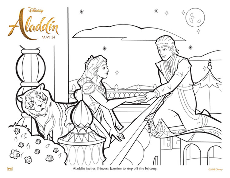 free printable coloring pages of aladdin