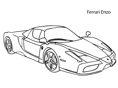 coloring pages of a ferrari enzo