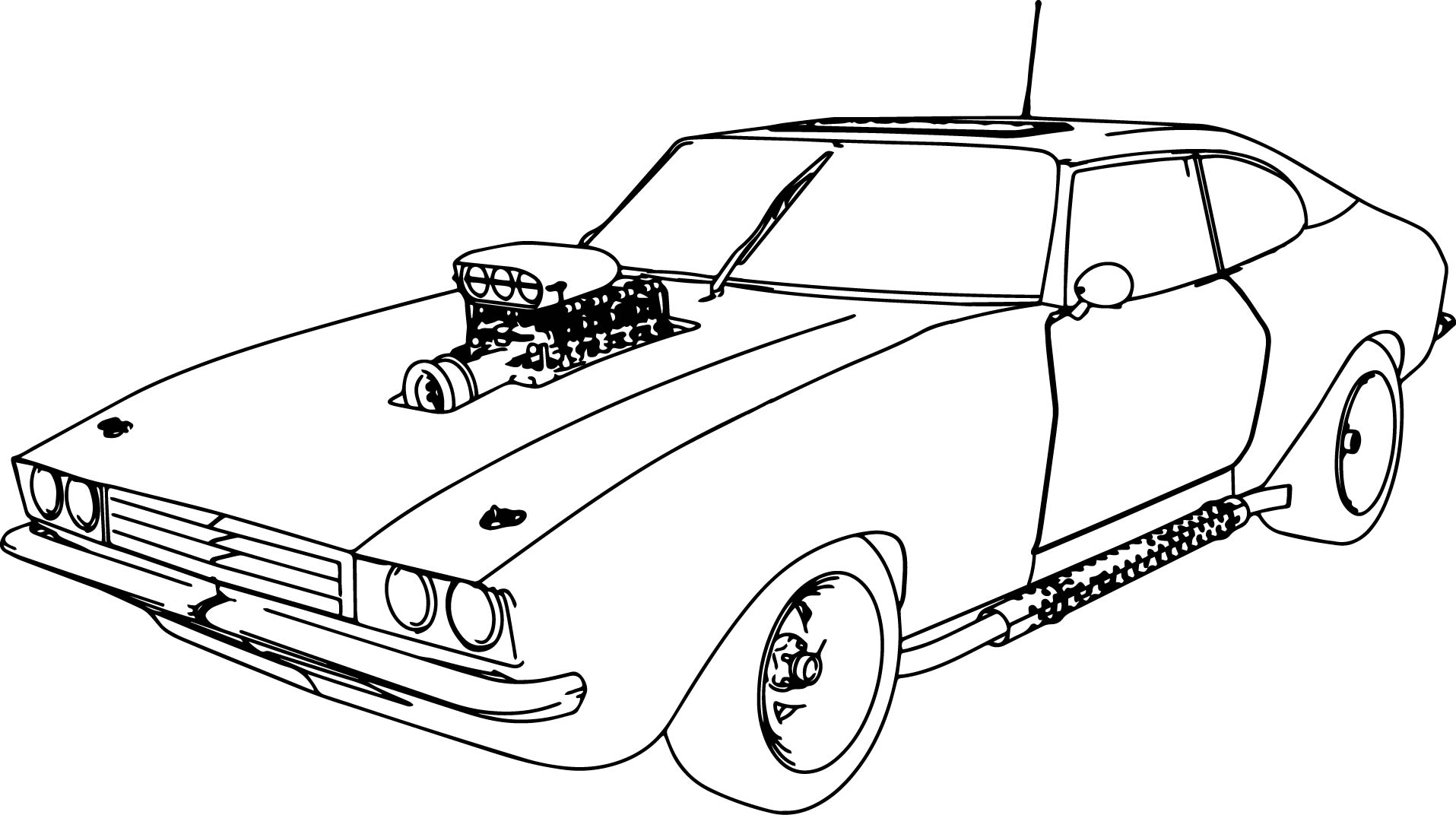 fresh muscle car coloring pages