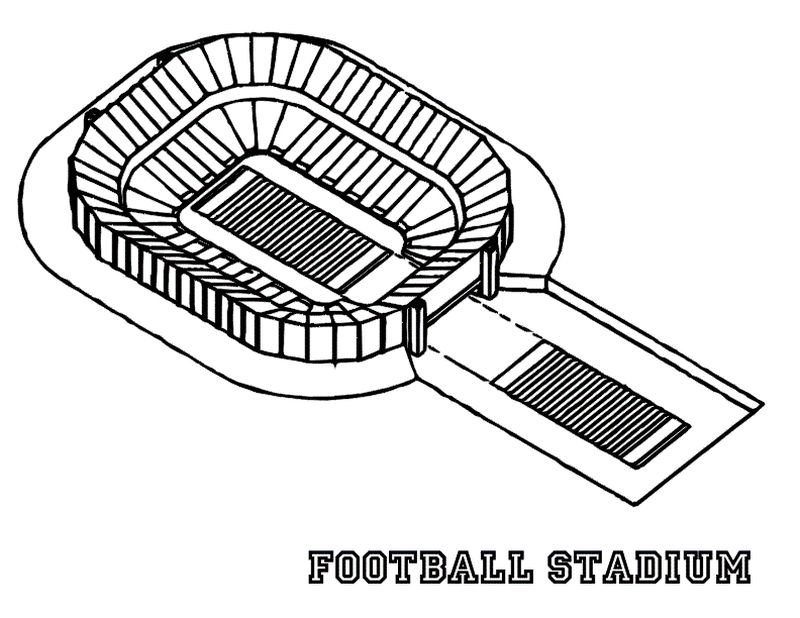 free printable football coloring pages stadium
