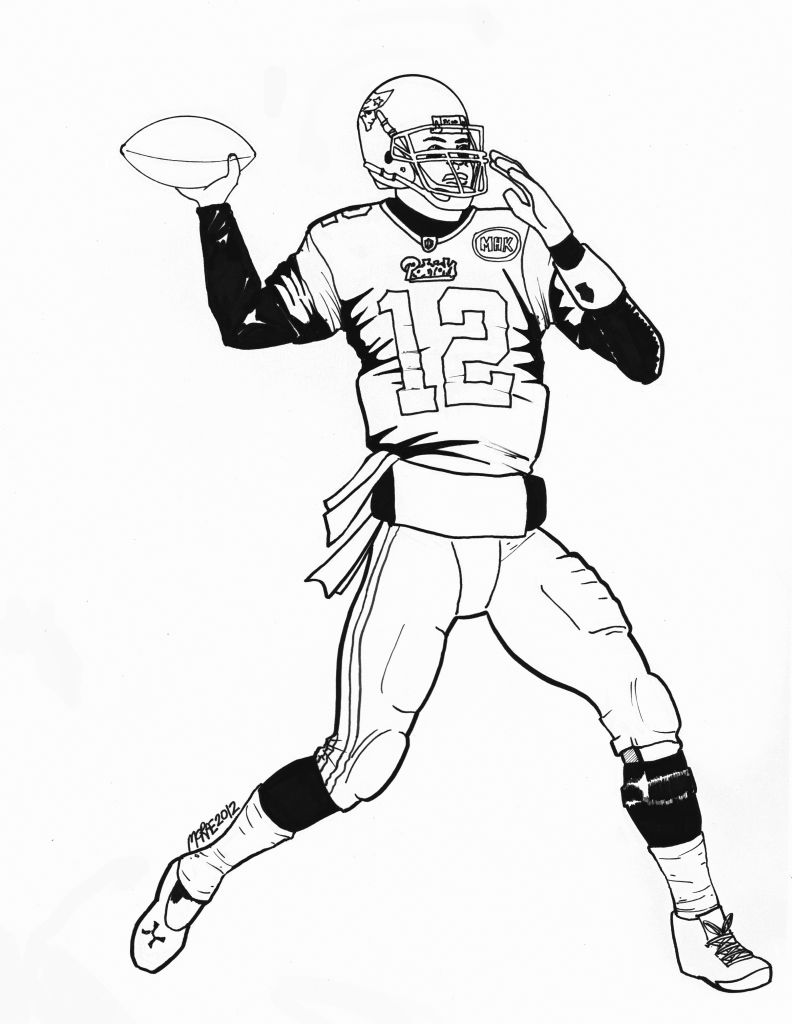 free printable football coloring pages