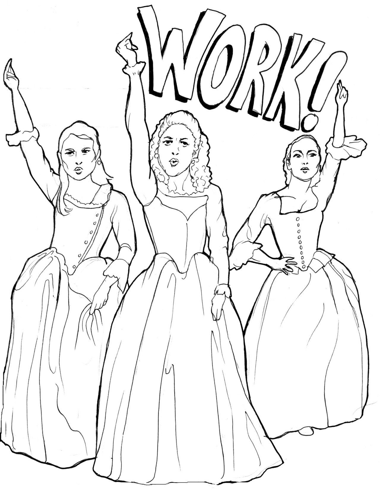 hamilton musical coloring pages