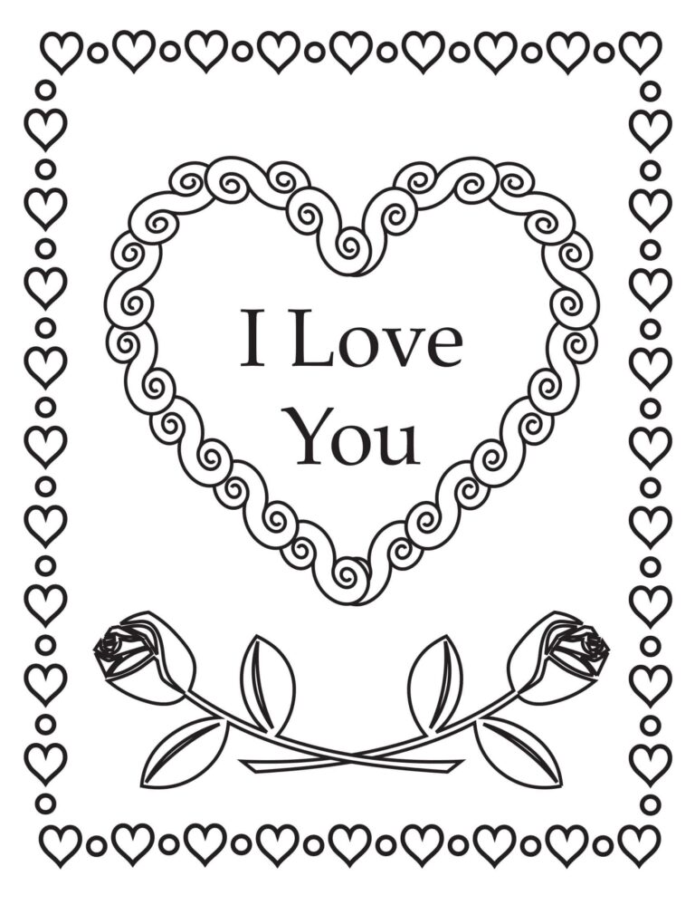 Free Printable I Love You Coloring Pages Pdf - Coloringfolder.com