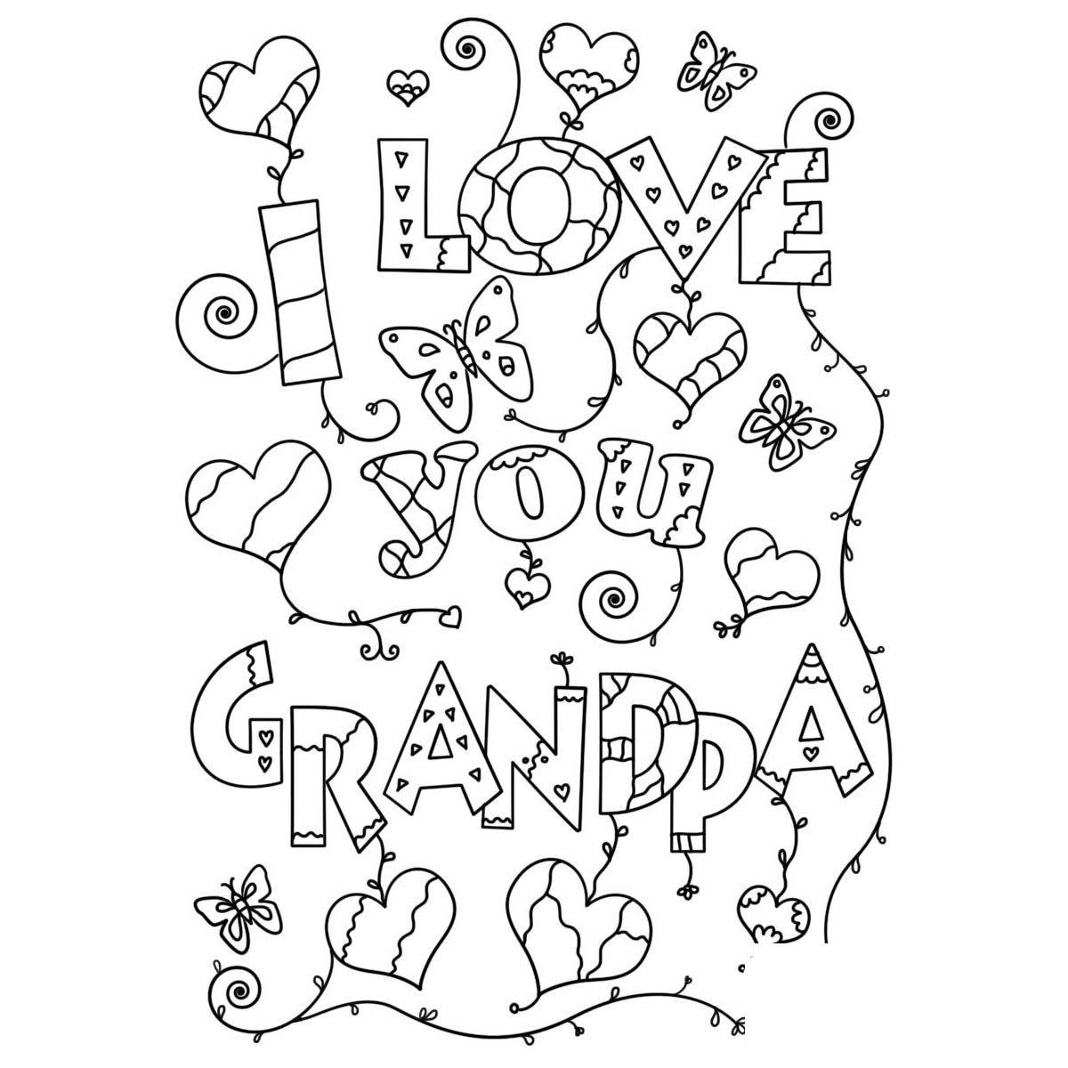 i love you grandpa coloring pages