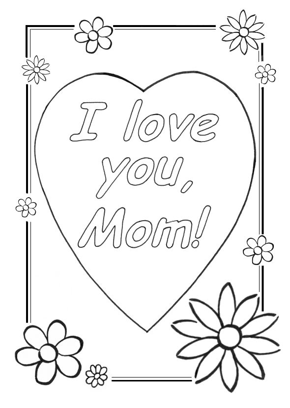 i love you mommy coloring pages