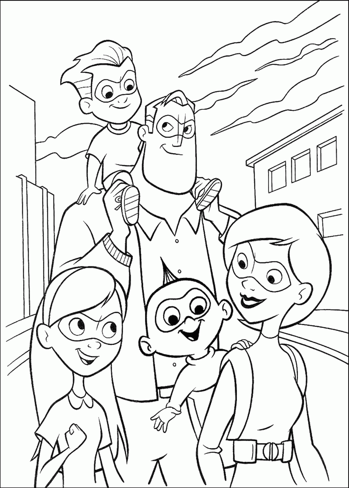 free incredibles coloring pages