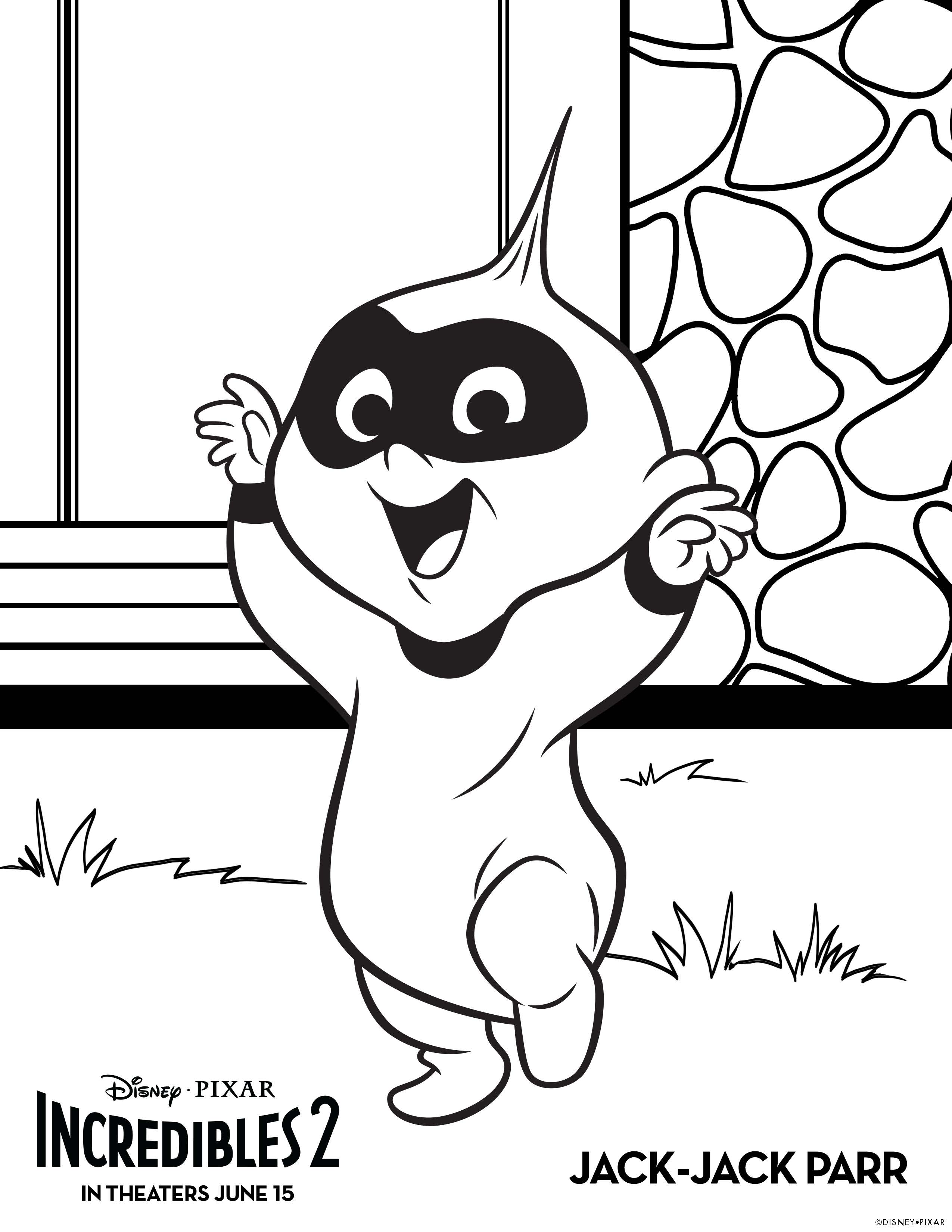 incredibles 2 coloring pages