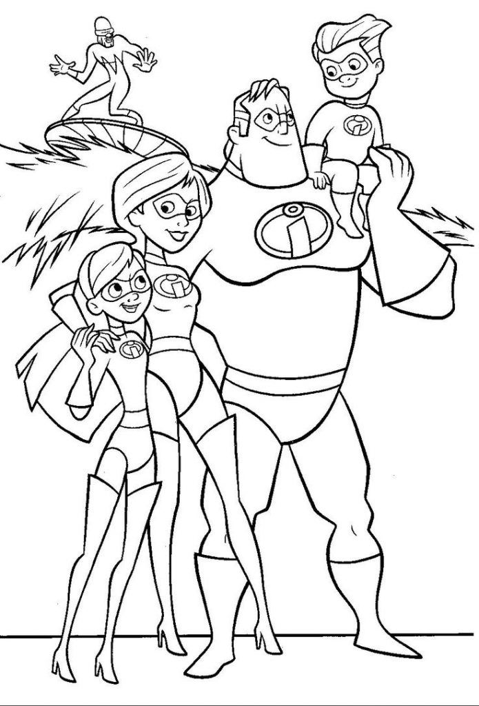 incredibles family coloring pages