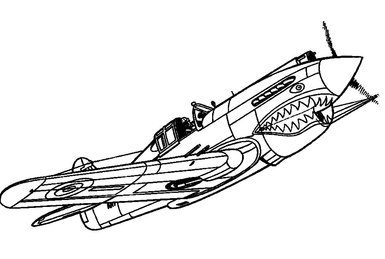 free jet coloring pages