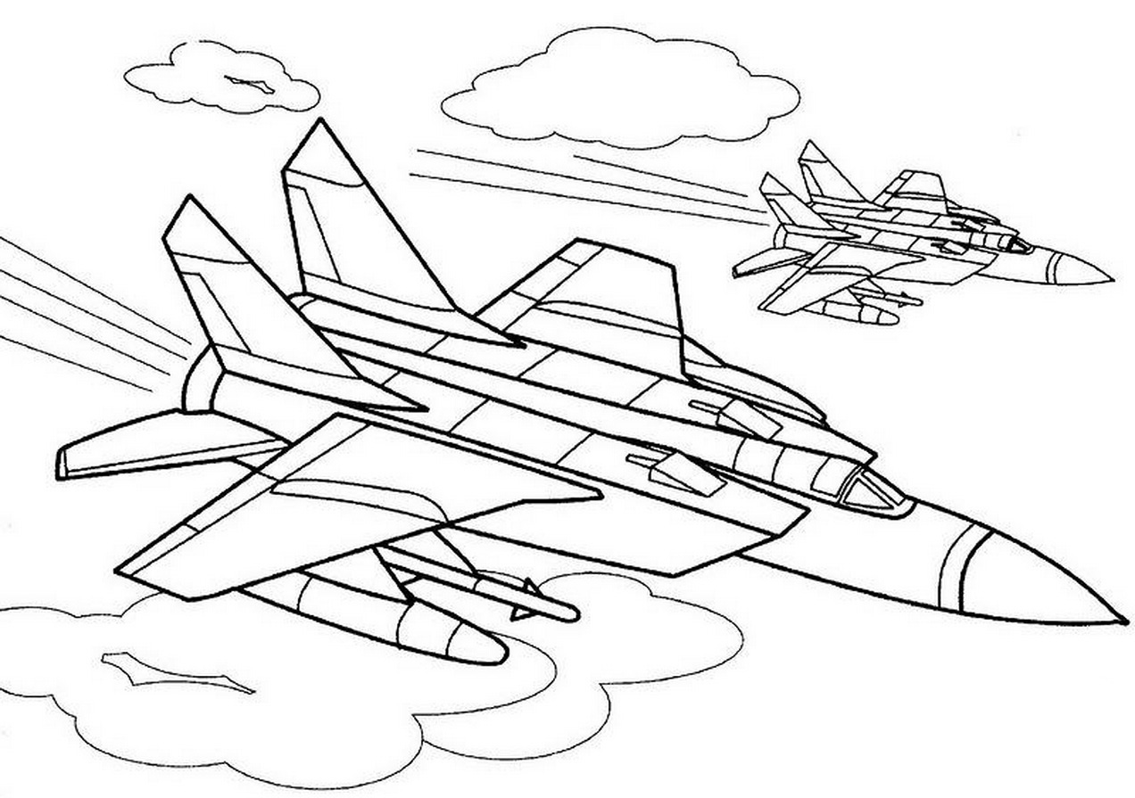 military jet coloring pages