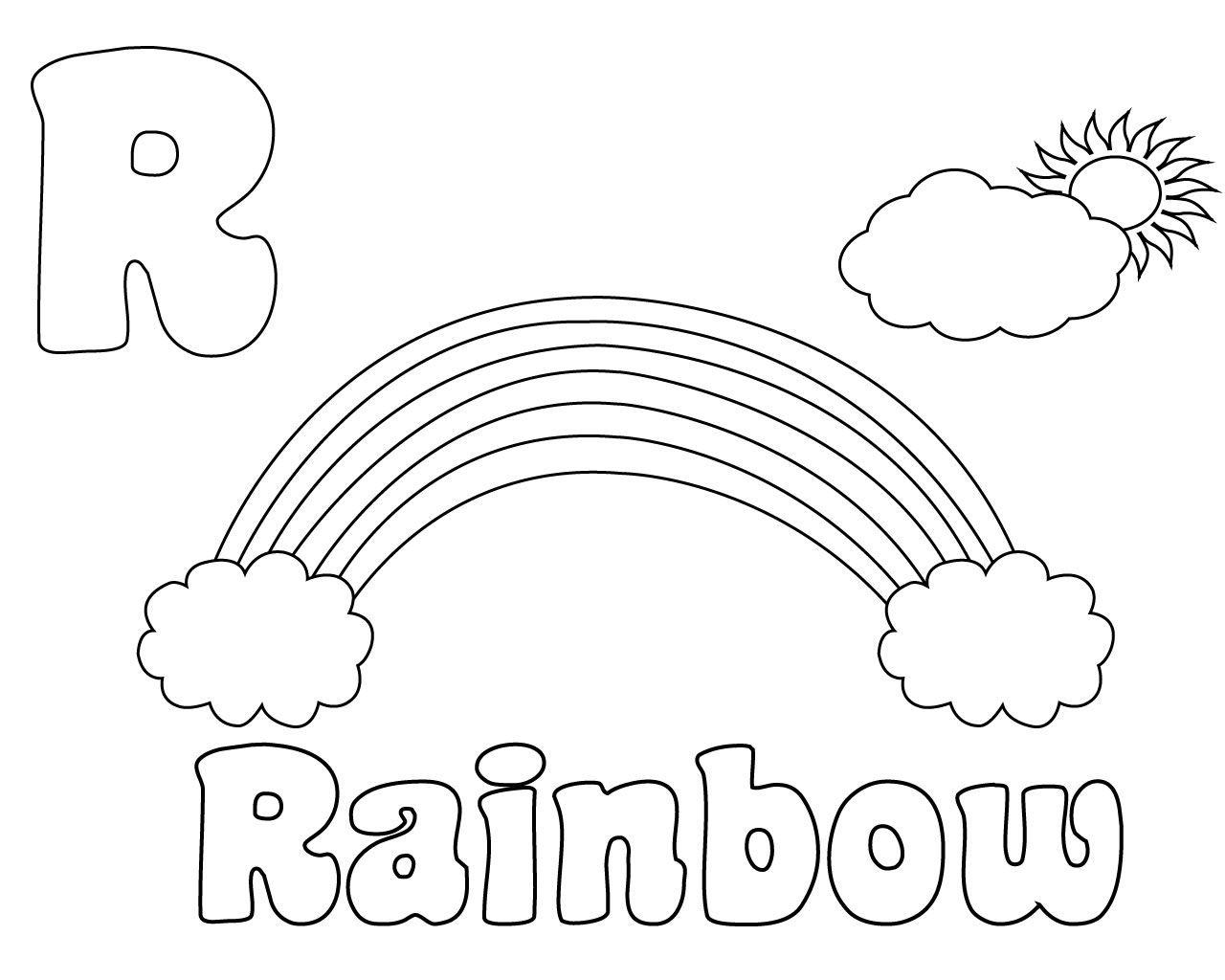 free letter r coloring pages