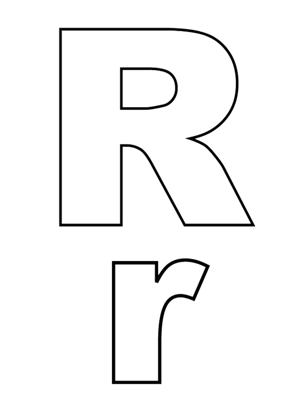 letter r coloring pages