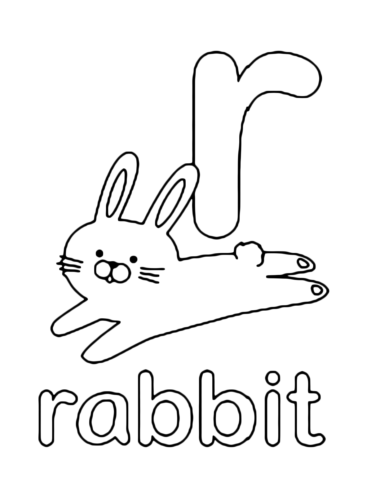 r letter coloring pages