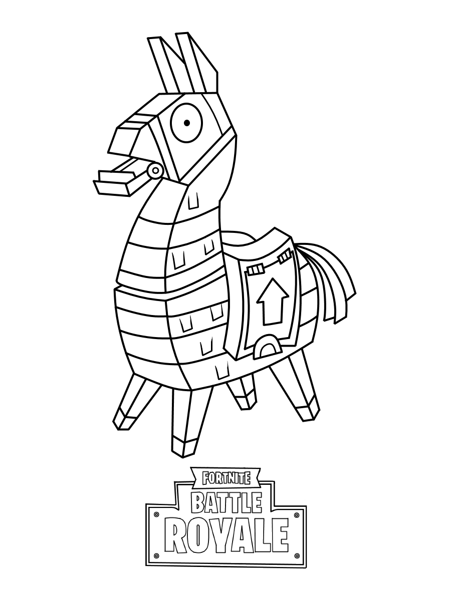 fortnite llama coloring pages