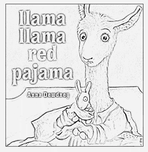 llama llama red pajama coloring pages