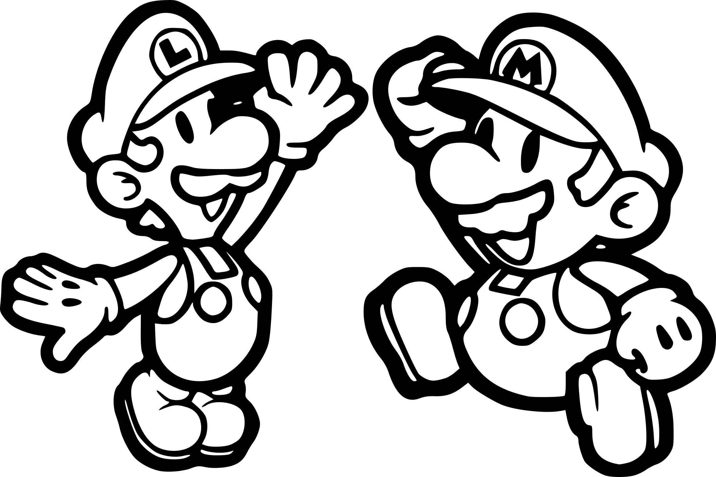 free coloring pages mario and luigi