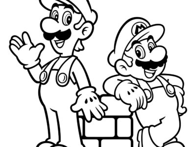 luigi and mario coloring pages
