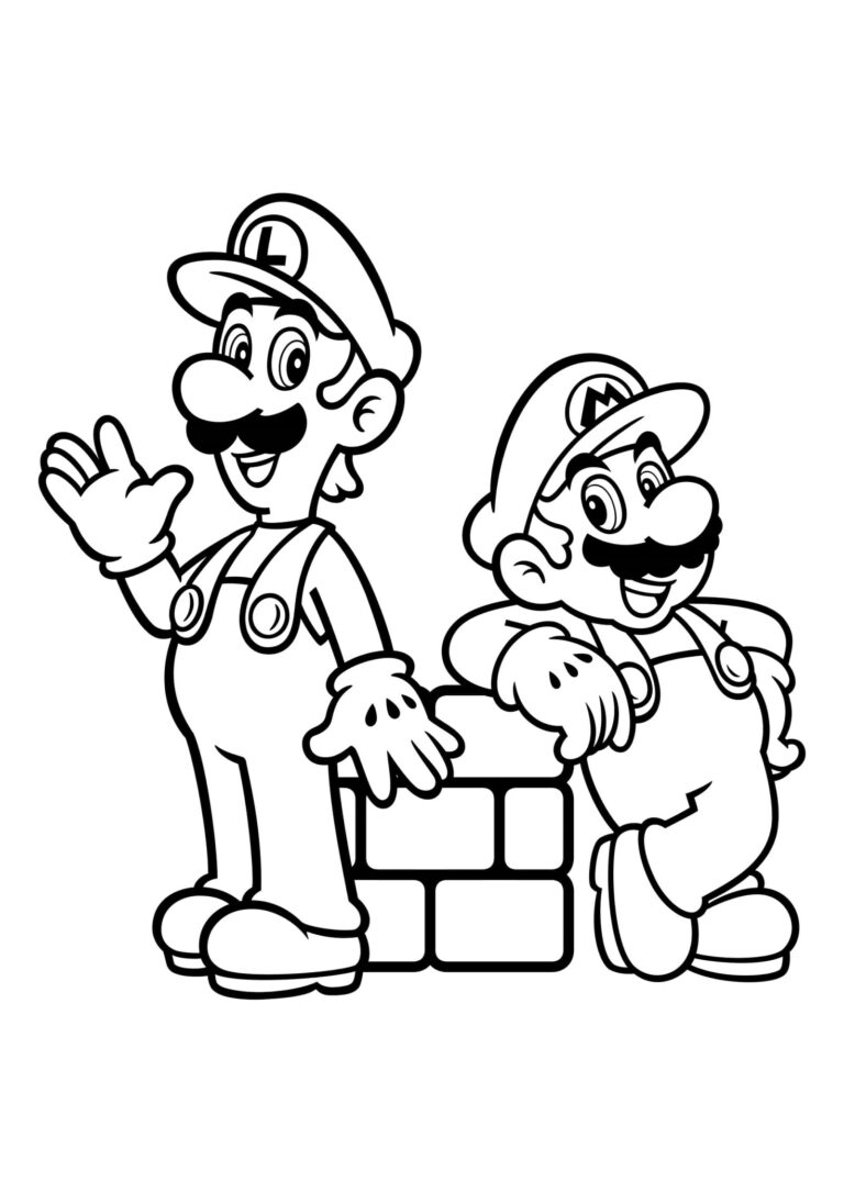 Free Printable Mario And Luigi Coloring Pages Pdf - Coloringfolder.com