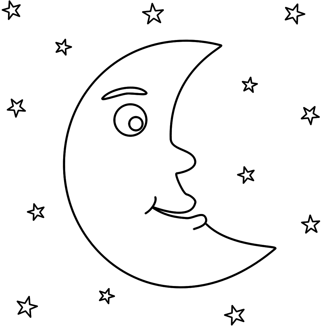 moon drawings for kids