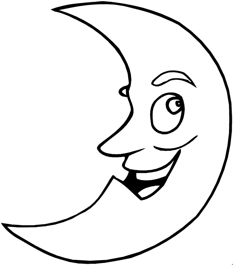 Free Printable Moon Coloring Pages Pdf - Coloringfolder.com