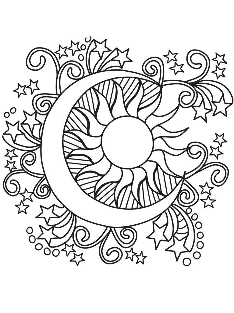 Free Printable Moon Coloring Pages Pdf - Coloringfolder.com