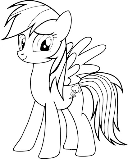 my little pony rainbow dash coloring pages