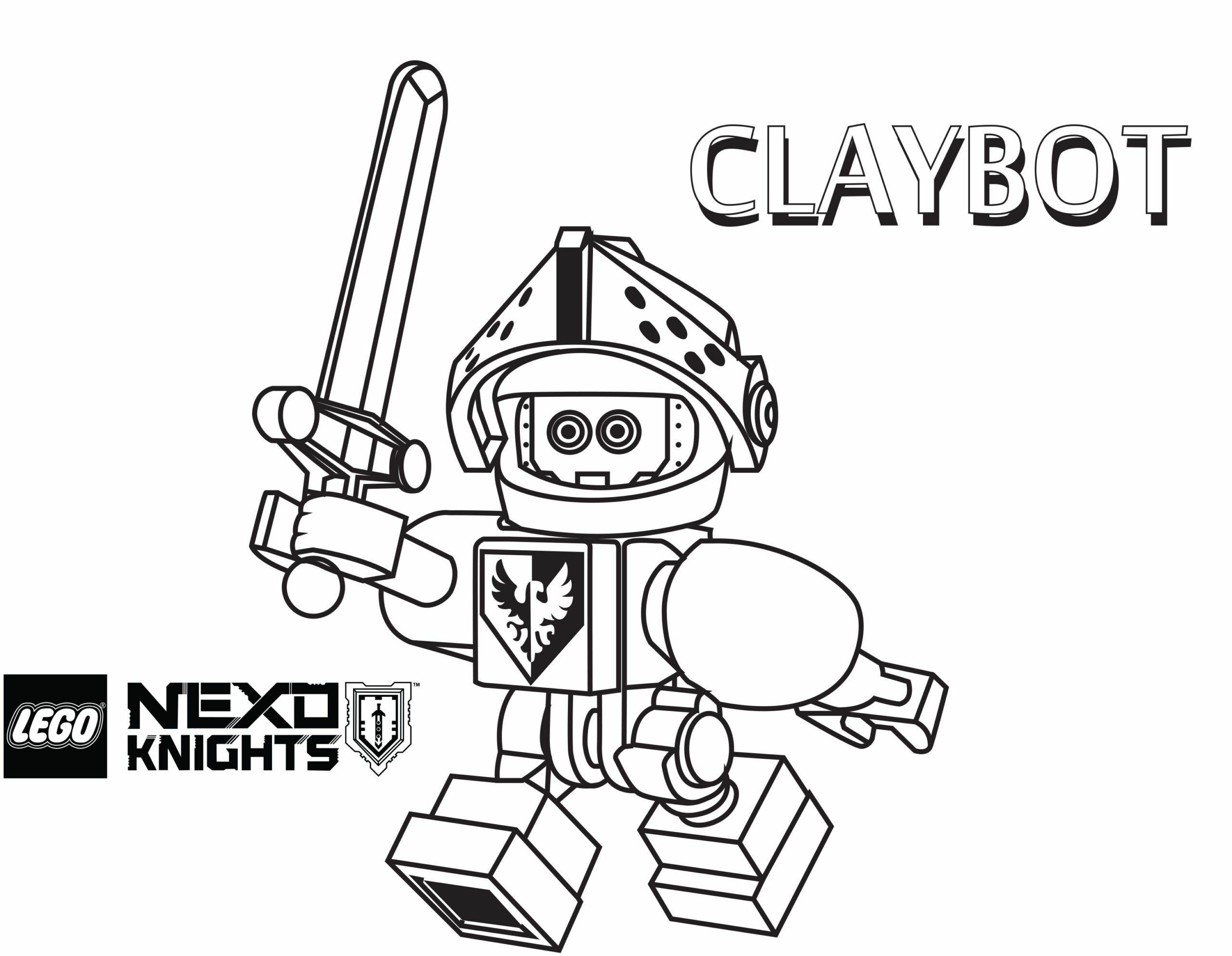 free lego nexo knights coloring pages