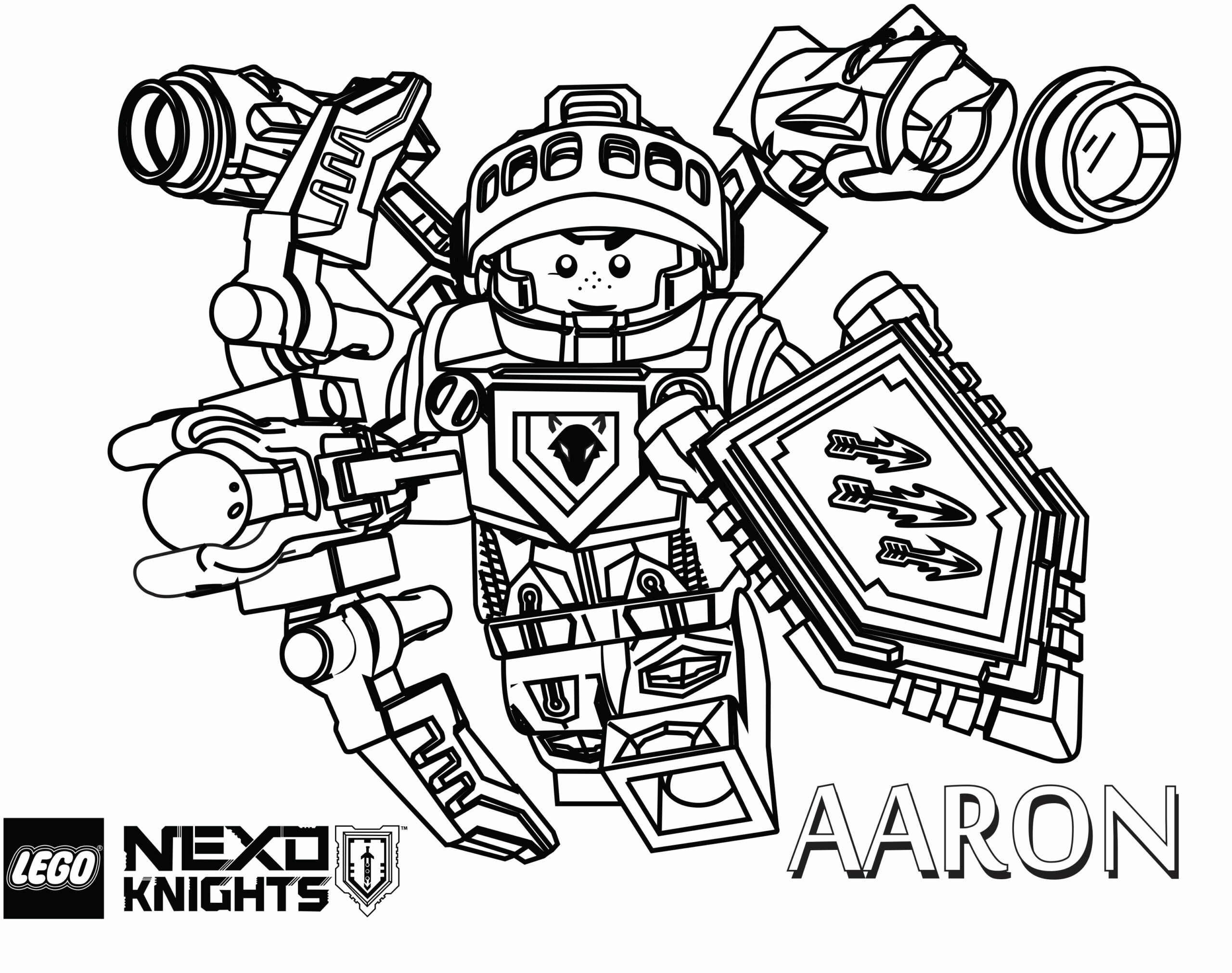 nexo knights coloring pages aarons shiled
