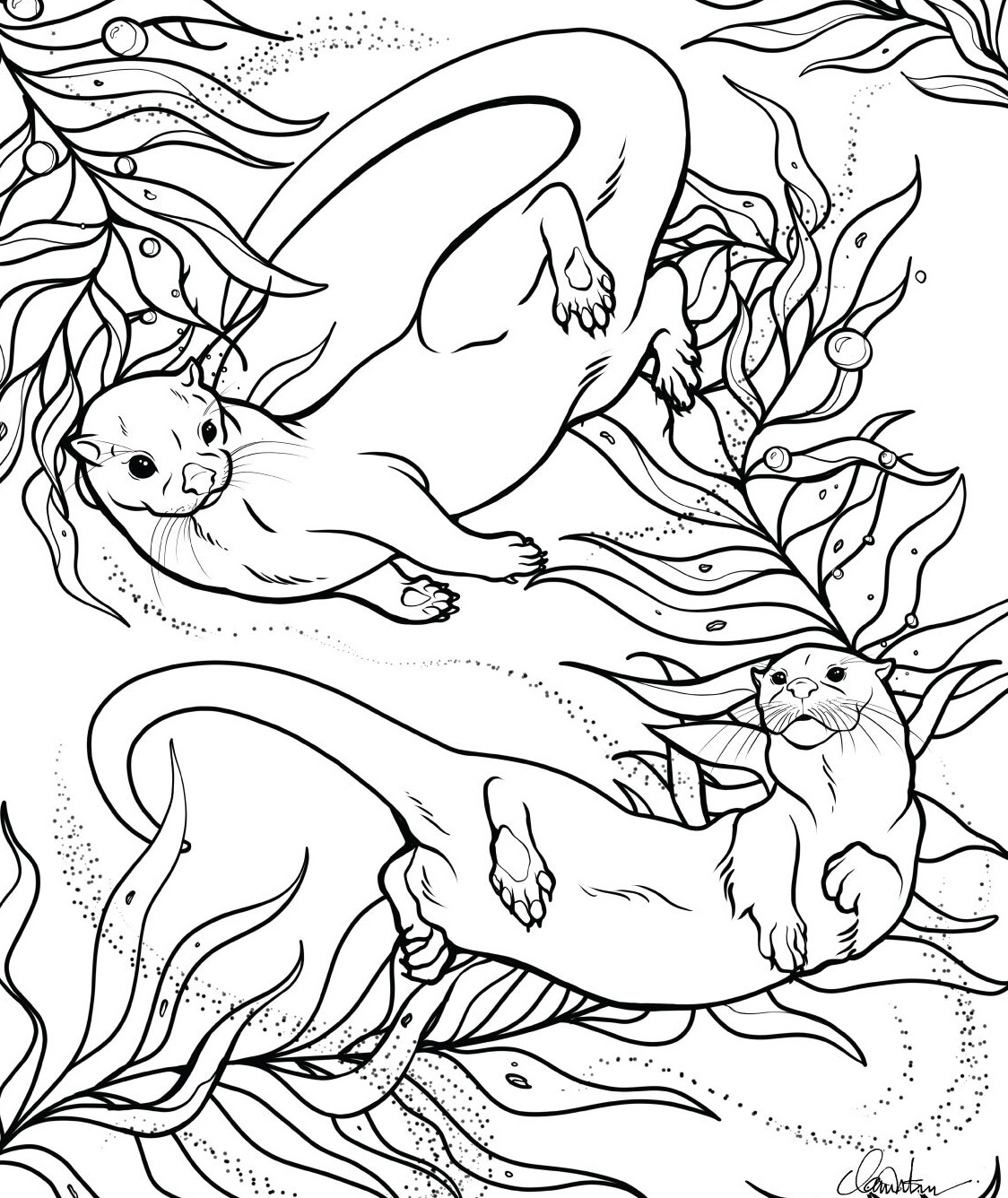 free sea otter coloring pages