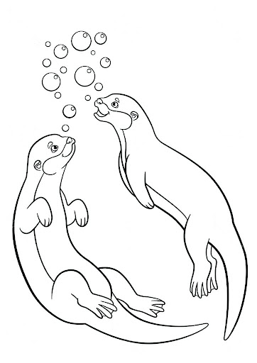 sea otter coloring pages