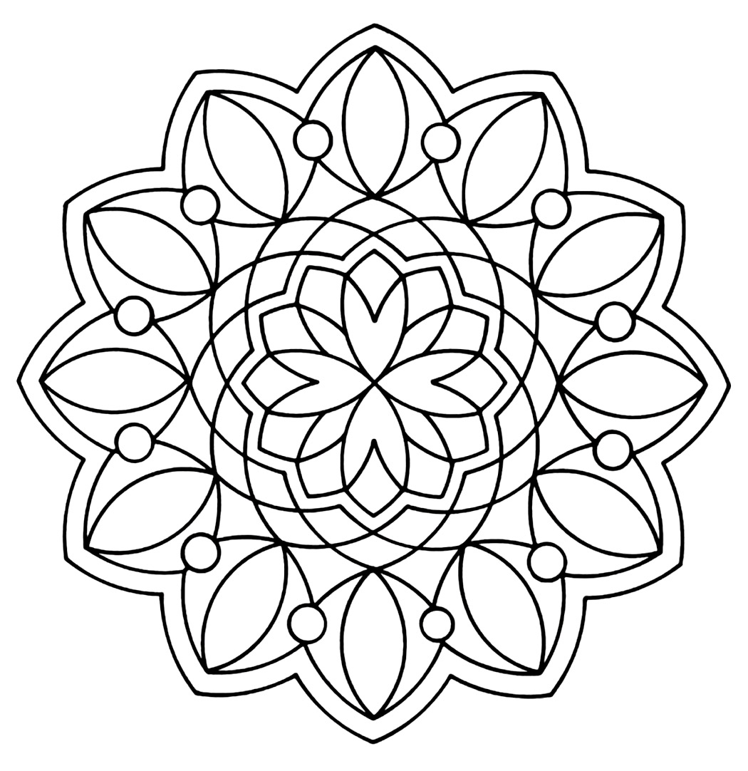 geometric pattern coloring pages for adults