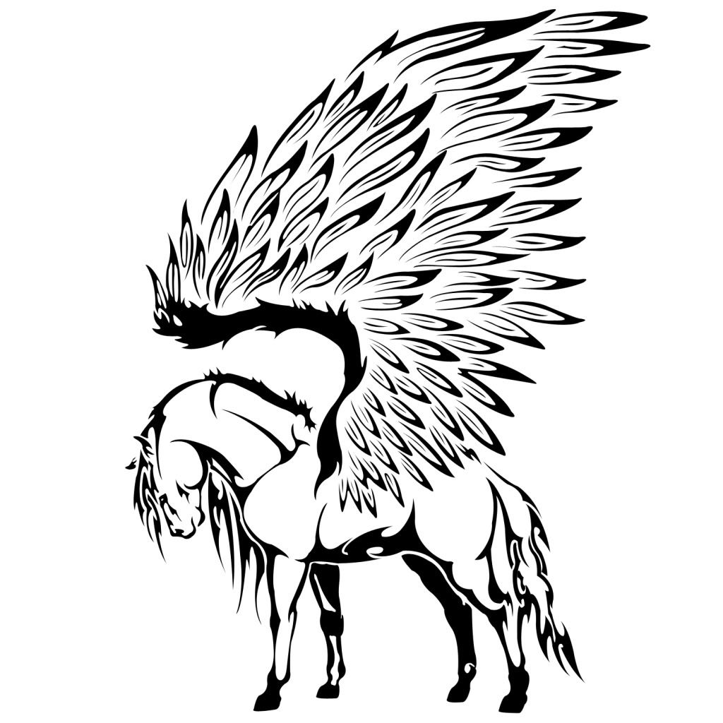 adult coloring pages pegasus