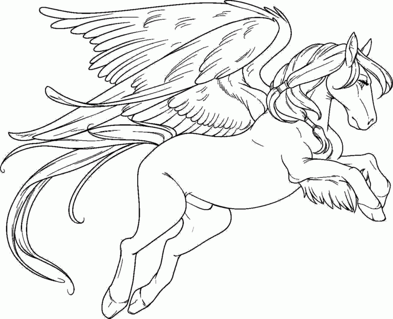 Free Printable Pegasus Coloring Pages Pdf - Coloringfolder.com